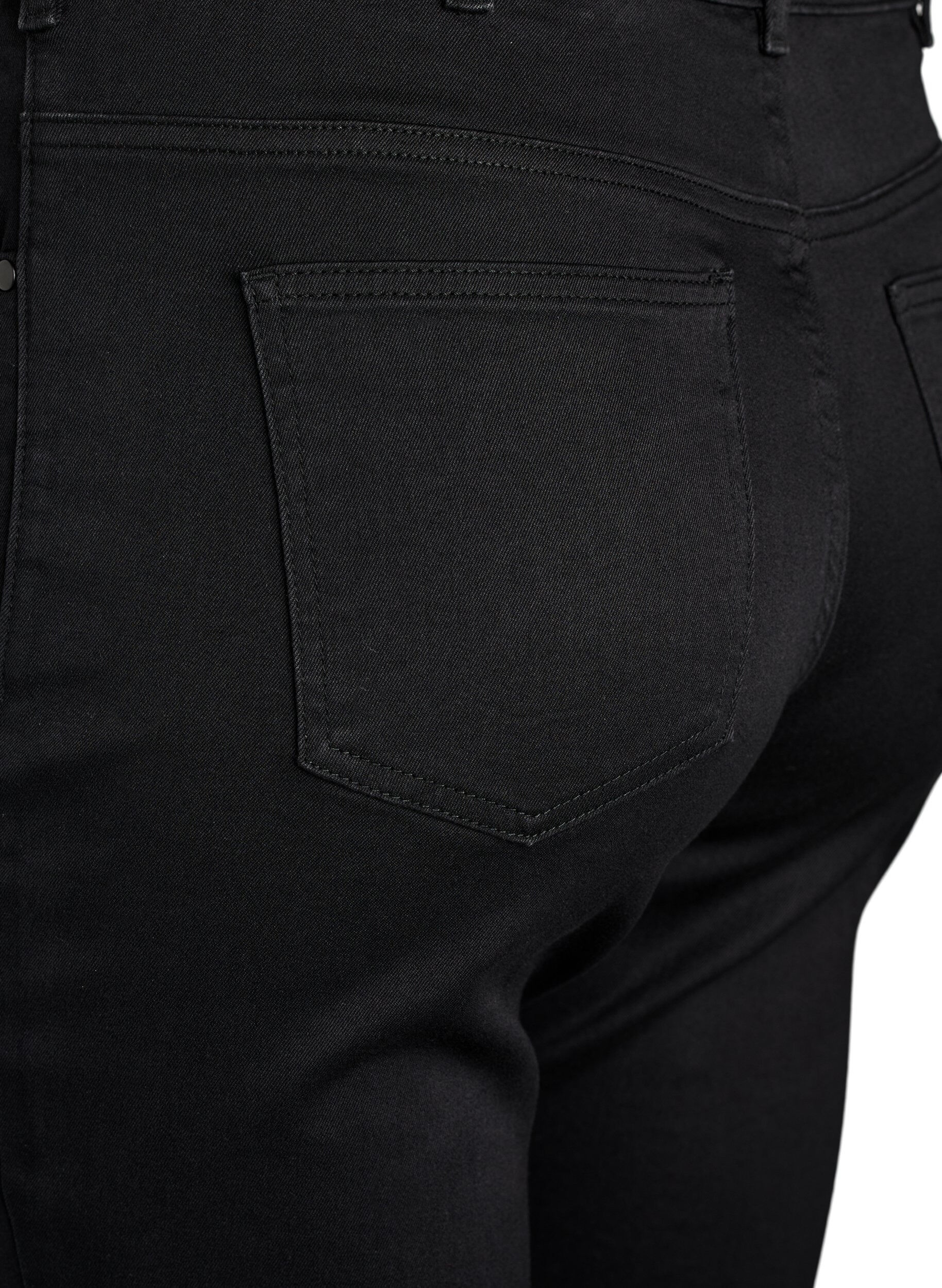 ZizziSchmale Passform Emily Jeans mit normaler Taille, Schwarz, Packshot image number 3