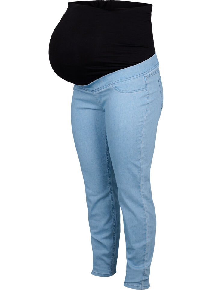 Schwangerschafts-Jeggings mit Taschen hinten, Light blue, Packshot image number 0