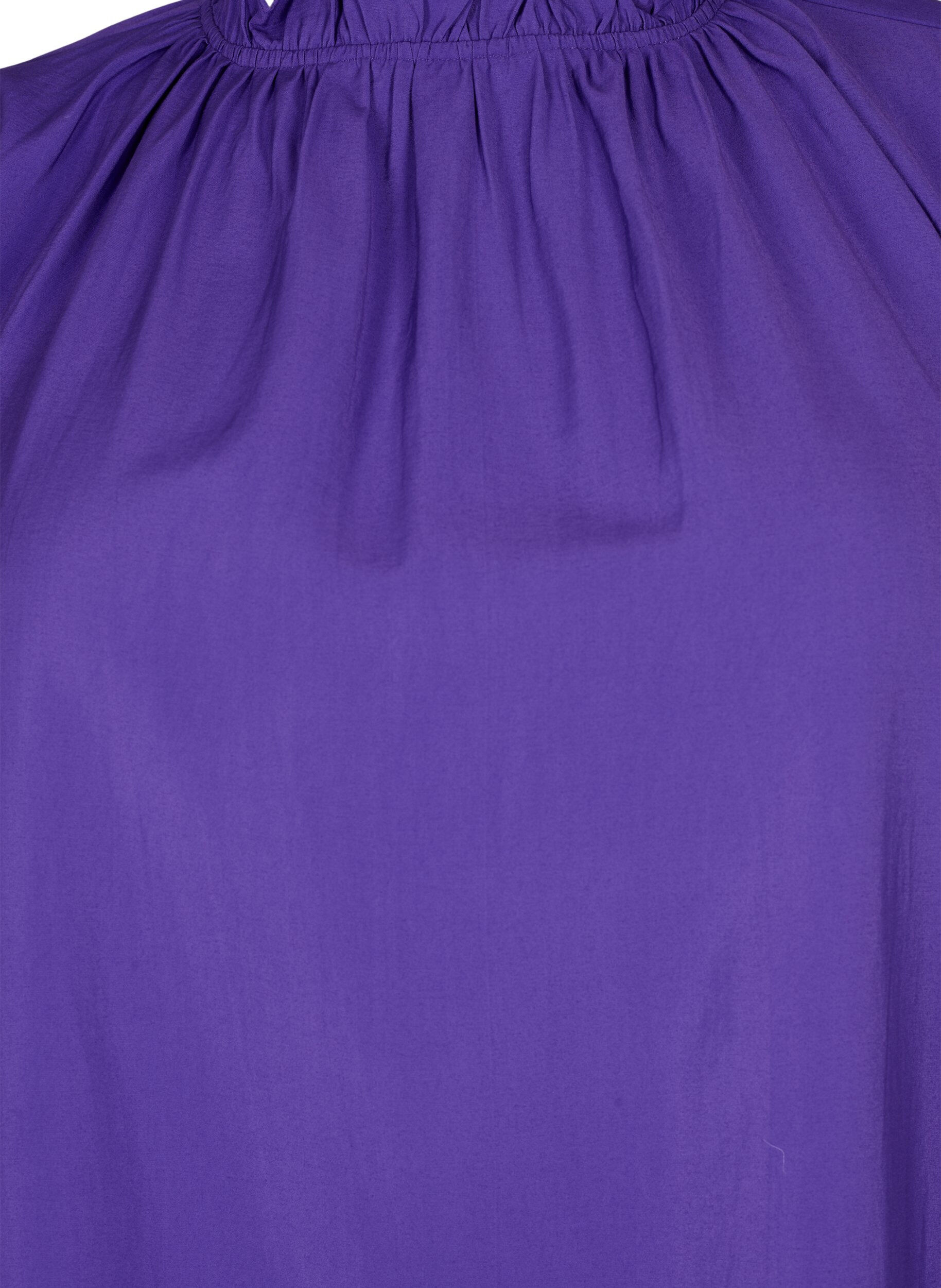 ZizziLang&auml;rmelige Viskosebluse mit R&uuml;schen, Prism Violet, Packshot image number 2