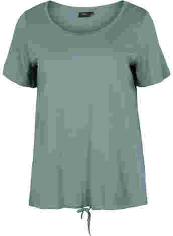 T-Shirt mit verstellbarem Saum