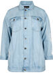 Locker sitzende Jeansjacke mit Abnutzungsdetails, Light blue denim, Packshot image number 0
