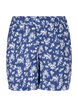 Florale Pyjamashorts aus Baumwolle, V. Indigo Flower AOP, Packshot image number 0