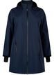 Softshell-Jacke mit abnehmbarer Kapuze, Blau, Packshot image number 0