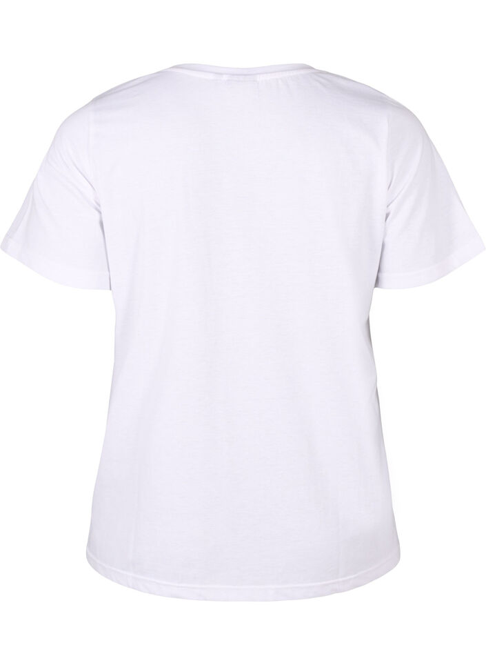FLASH - T-Shirt mit Motiv, Bright White Flower, Packshot image number 1