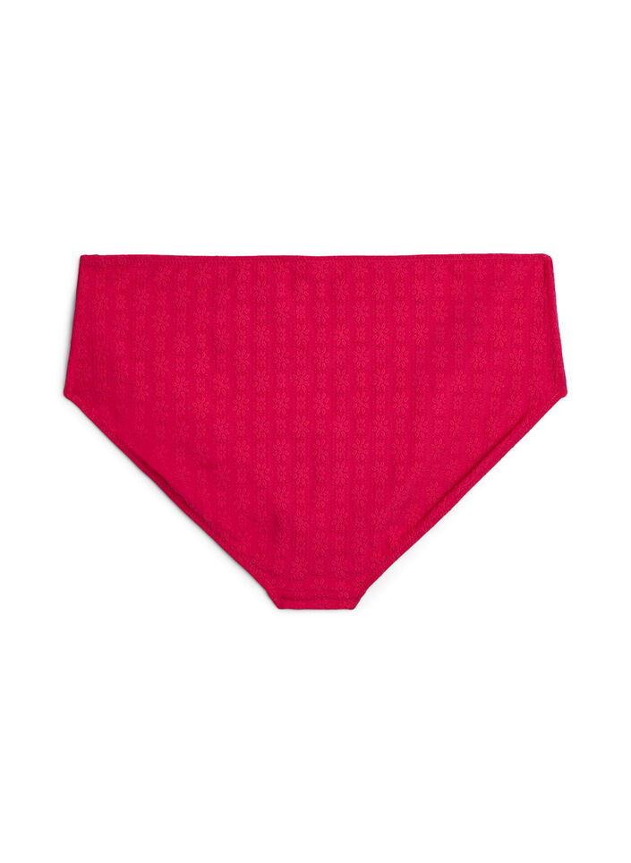 Bikinihose mit Strukturmuster und normaler Taillenh&ouml;he, Pink, Packshot image number 1