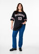 Sportliches Oversize-College-T-Shirt, Schwarz, Model image number 1