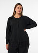 Cardigan mit breitem Spitzensaum, Schwarz, Model image number 0