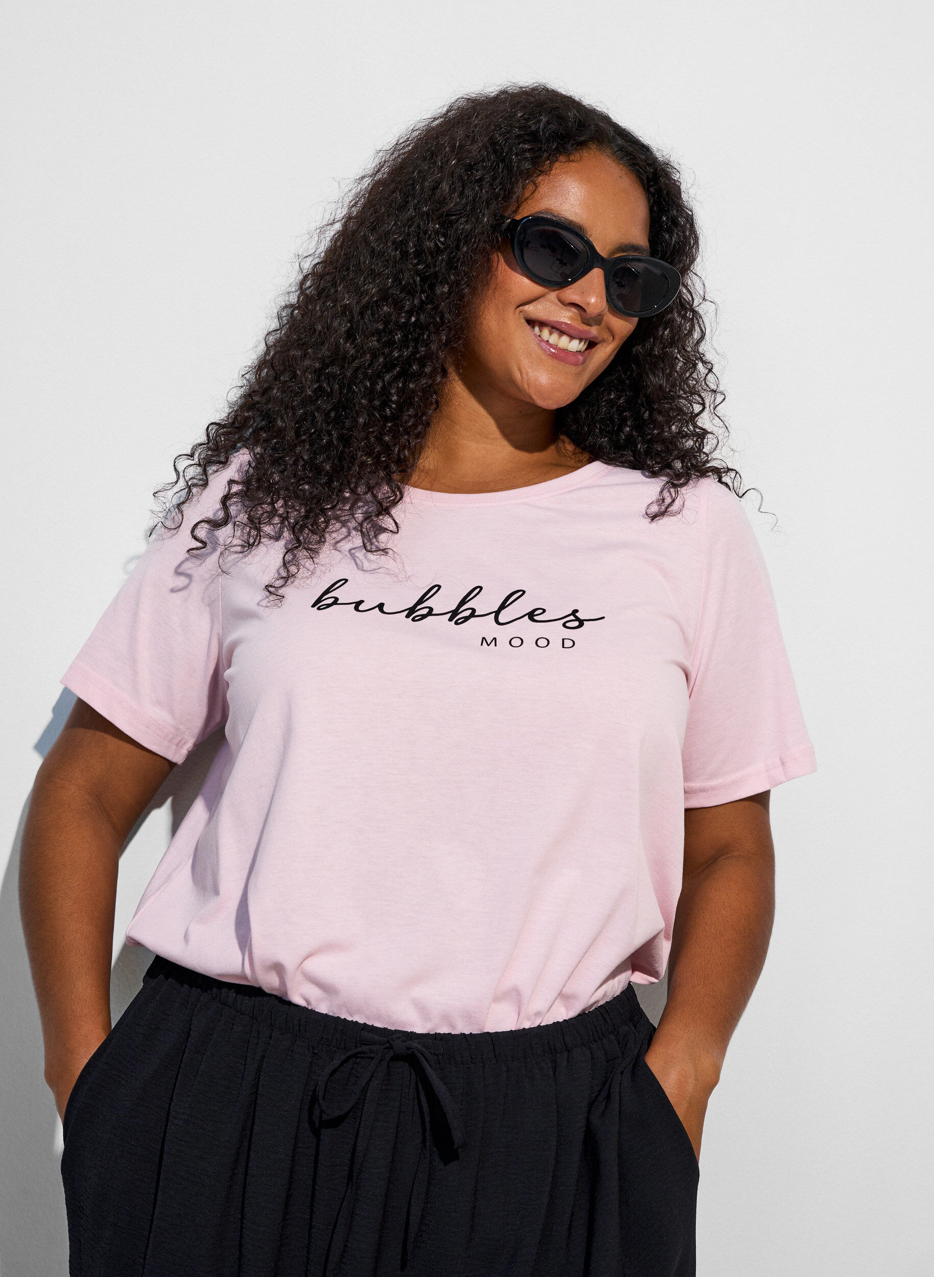 ZizziT-Shirt mit Print, Pink, Model image number 0