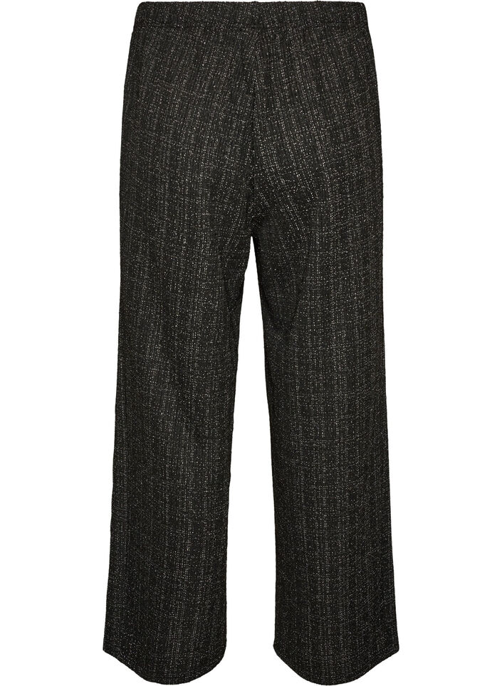 Hose aus Boucl&eacute; mit geradem Bein, Schwarz, Packshot image number 1