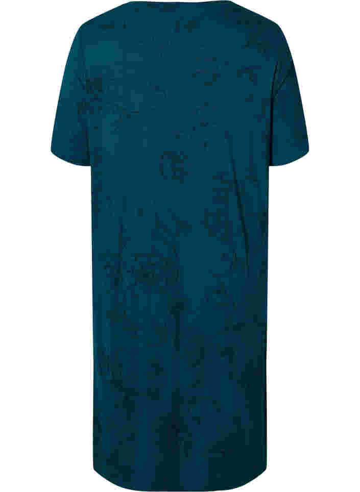 Nachthemd mit Print aus Viskose, Deep Teal Flower, Packshot image number 1