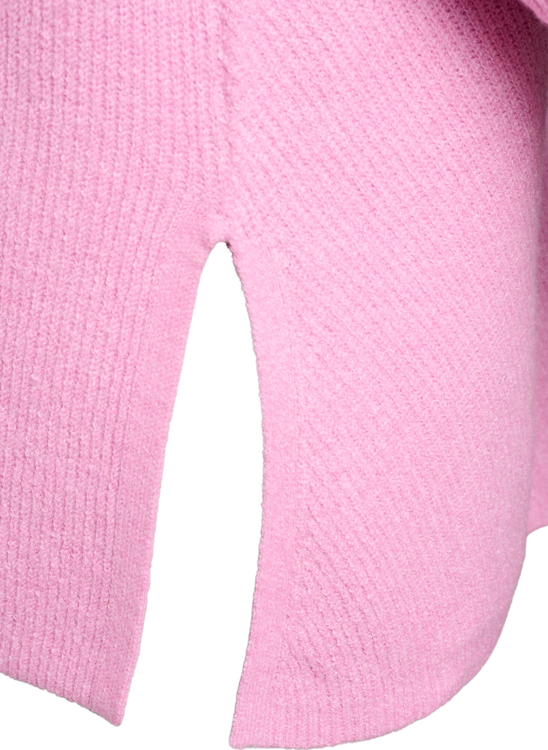 ZizziStrickpullover mit Diagonalmuster und Raglan&auml;rmeln, Pink, Packshot image number 3