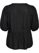 Bluse aus Viskose mit gepunkteter Struktur und V-Ausschnitt, Schwarz, Packshot image number 1