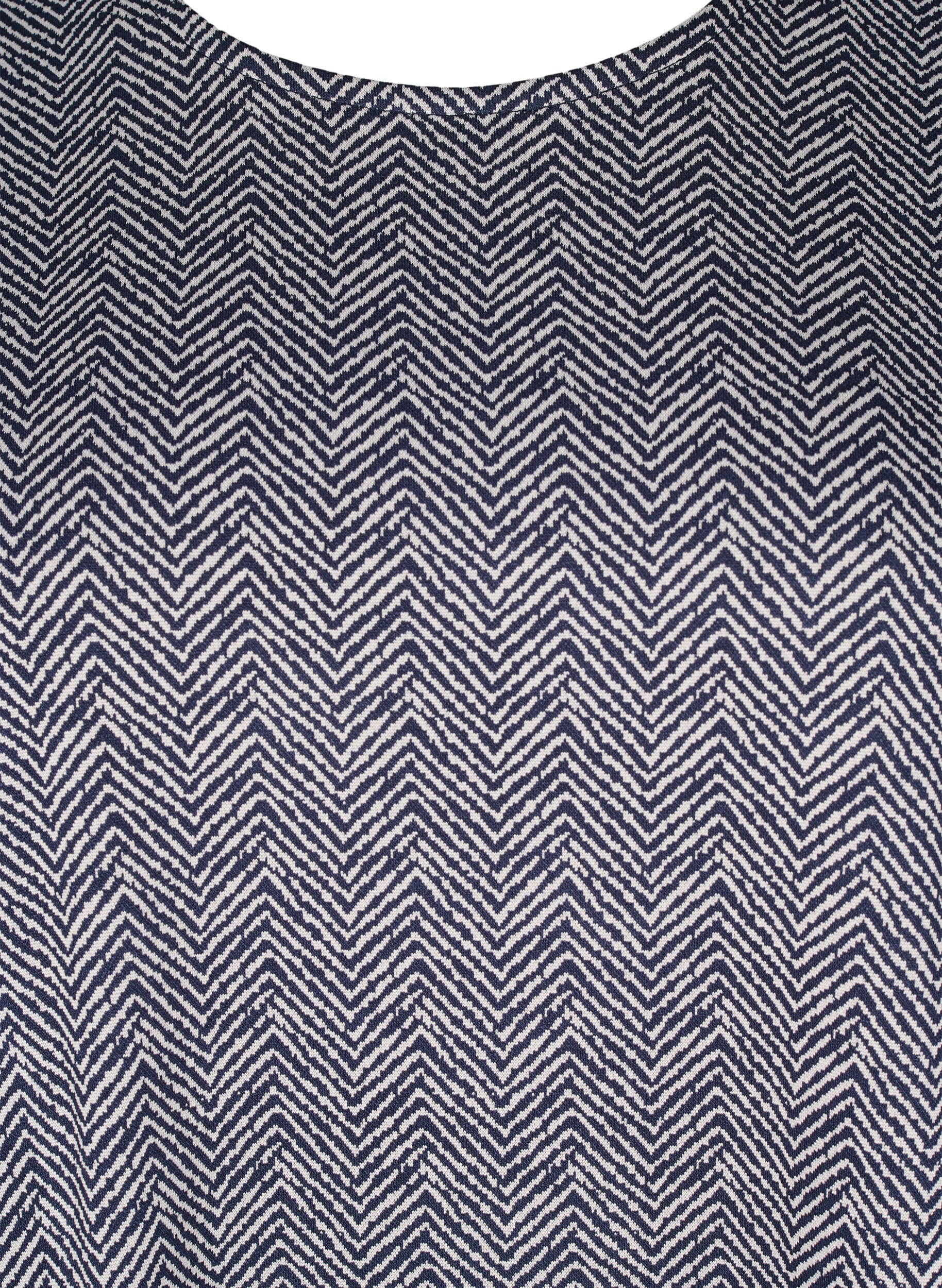 ZizziOversize-Bluse mit Muster, Blau, Packshot image number 2