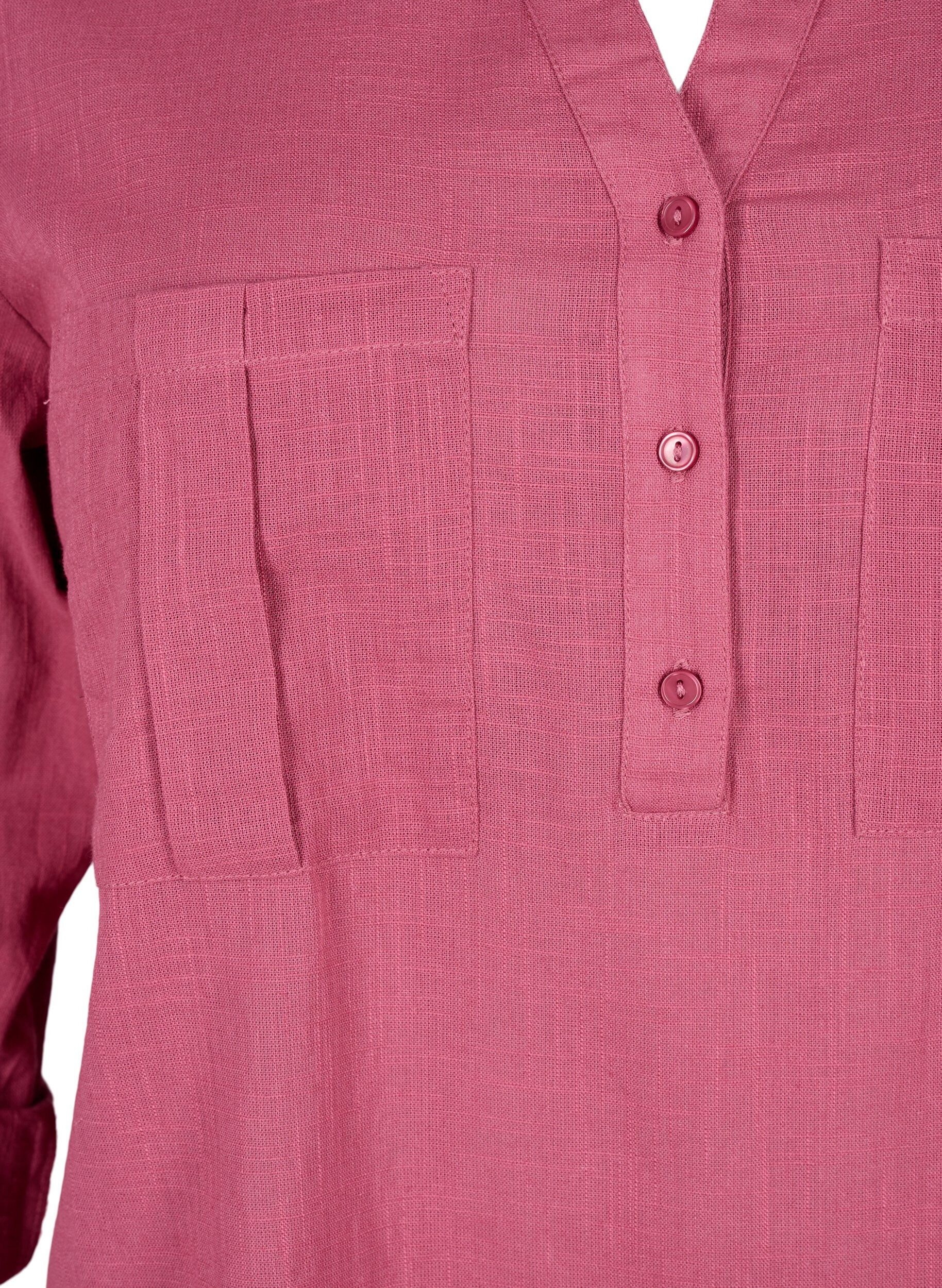 ZizziBaumwolltunika mit 3/4-&Auml;rmeln, Malaga, Packshot image number 2