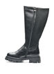 Langer Stiefel mit gerippten Eins&auml;tzen, Schwarz, Packshot image number 3