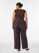 Viskosehose mit elastischem Bund und geraden Beinen, Braun, Model image number 1