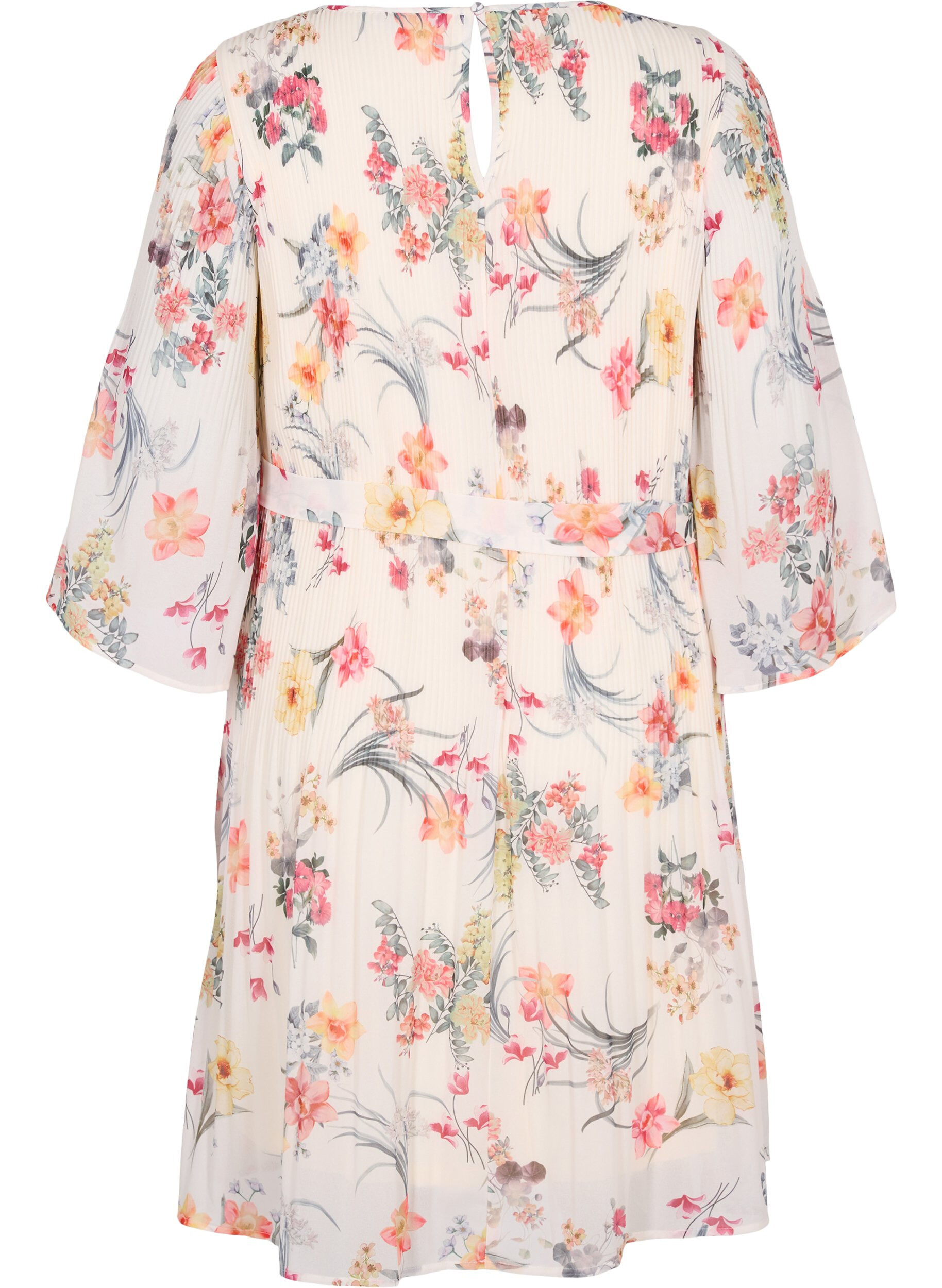 ZizziPlisseekleid mit Bindeband und Print, Sugar Swizzle Flower, Packshot image number 1