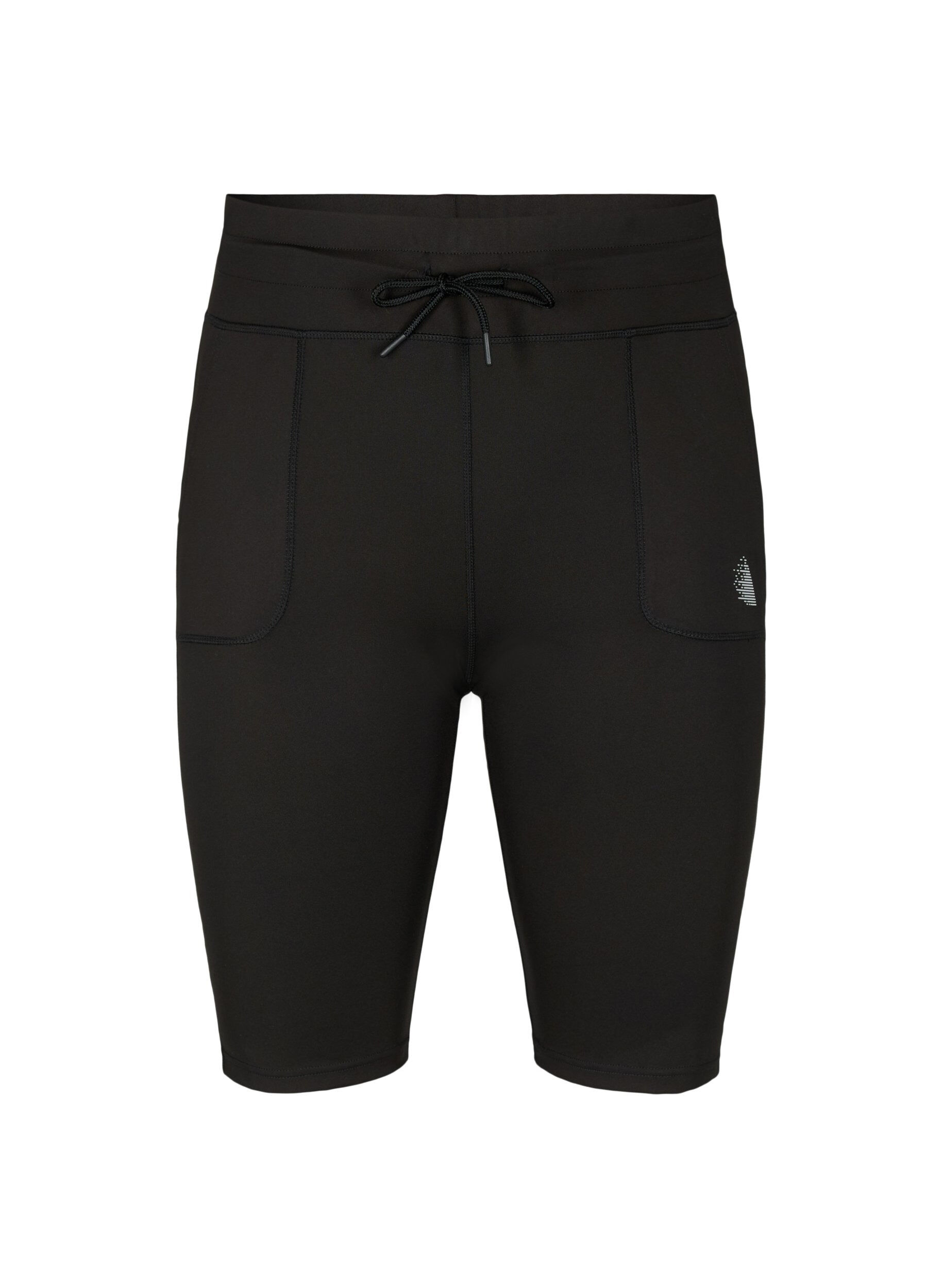 ZizziEng anliegende Trainingsshorts mit Taschen, Schwarz, Packshot image number 0
