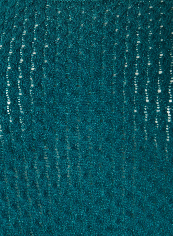 Strickbluse mit strukturiertem Lochmuster, Gr&uuml;n, Packshot image number 2