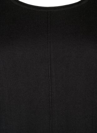 Strickkleid aus Baumwoll-Viskose-Mischung, Black Mel., Packshot image number 2