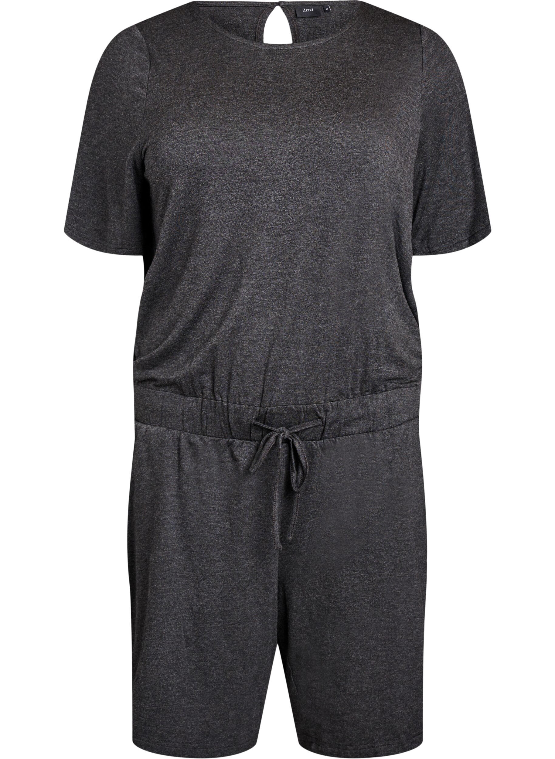 ZizziJumpsuit mit kurzen Beinen, Grau, Packshot image number 0