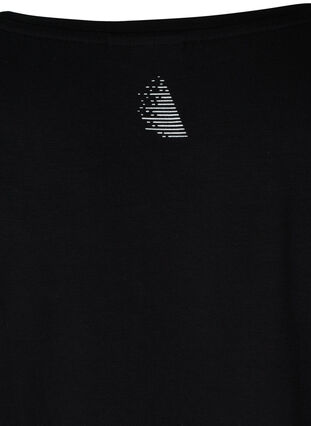 Kurzarm Trainings-T-Shirt mit Aufdruck, Black, Packshot image number 3
