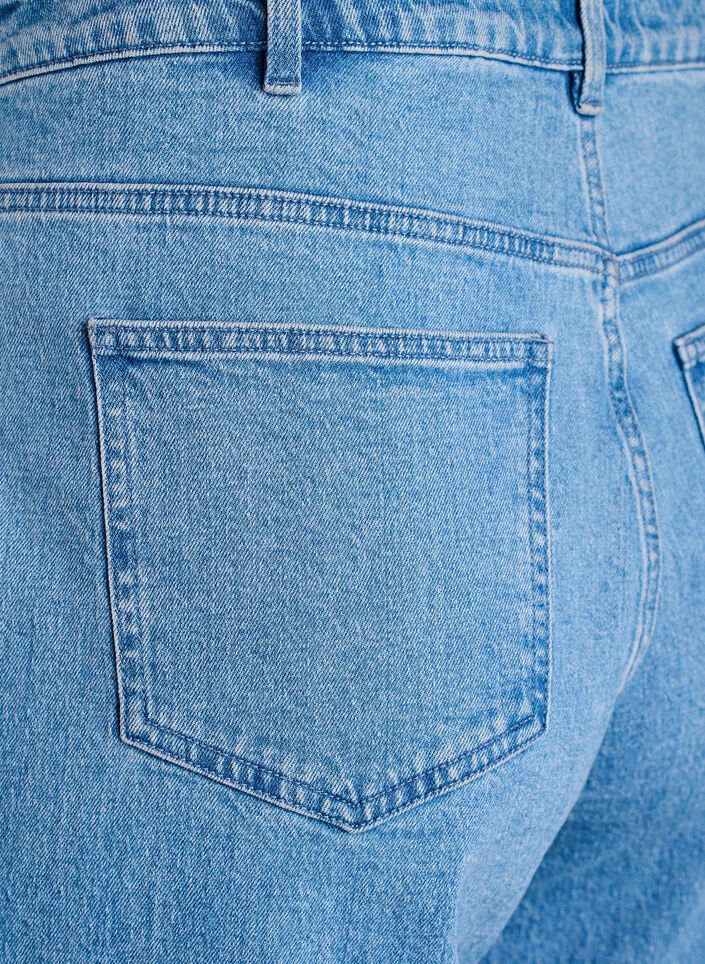 Wide-Leg-Jeans mit hoher Taille, Blau, Packshot image number 3