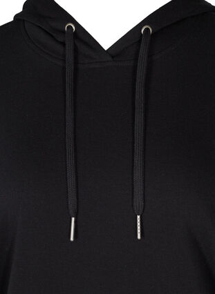 Sweatshirt mit Kapuze und Tasche, Black, Packshot image number 2