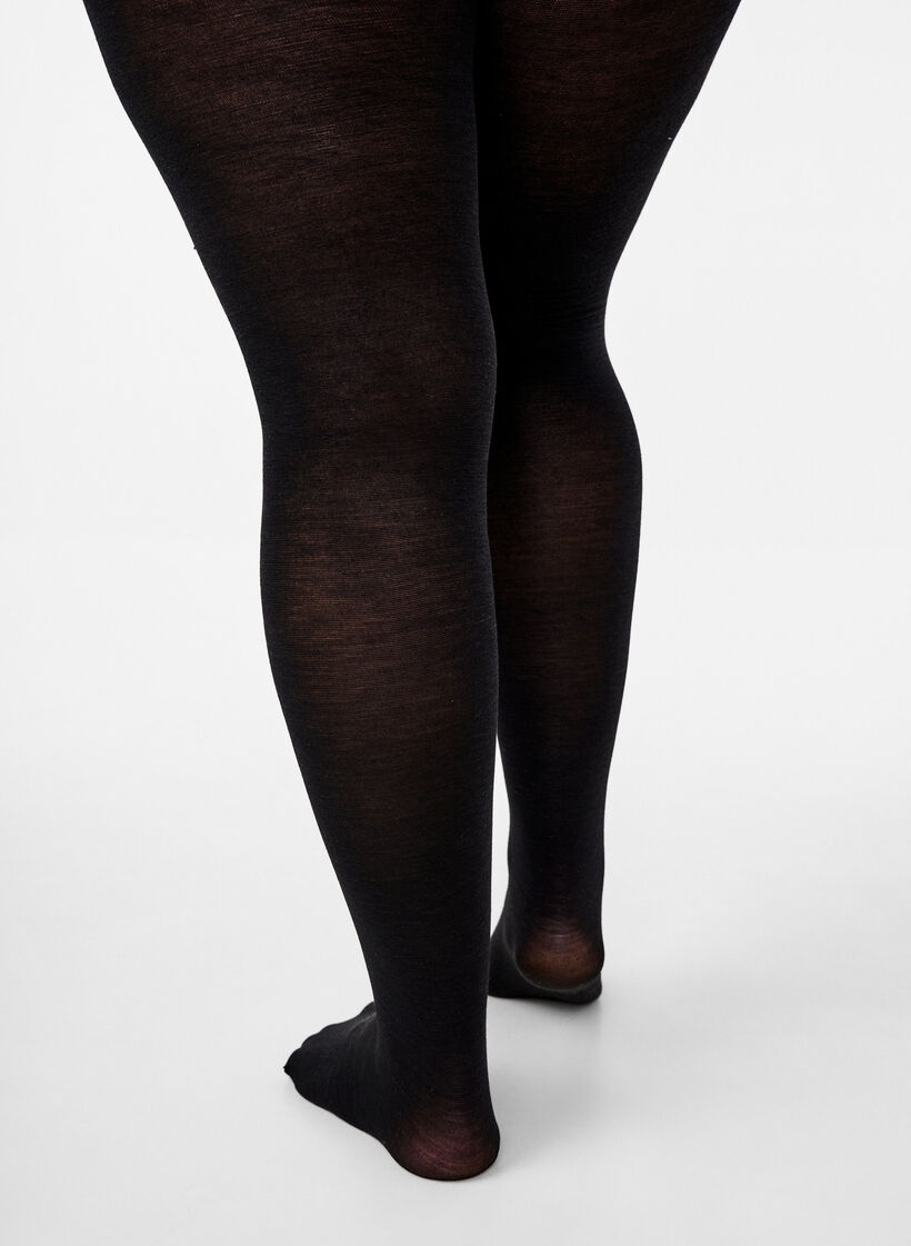 Wollstrumpfhose, Schwarz, Model image number 1