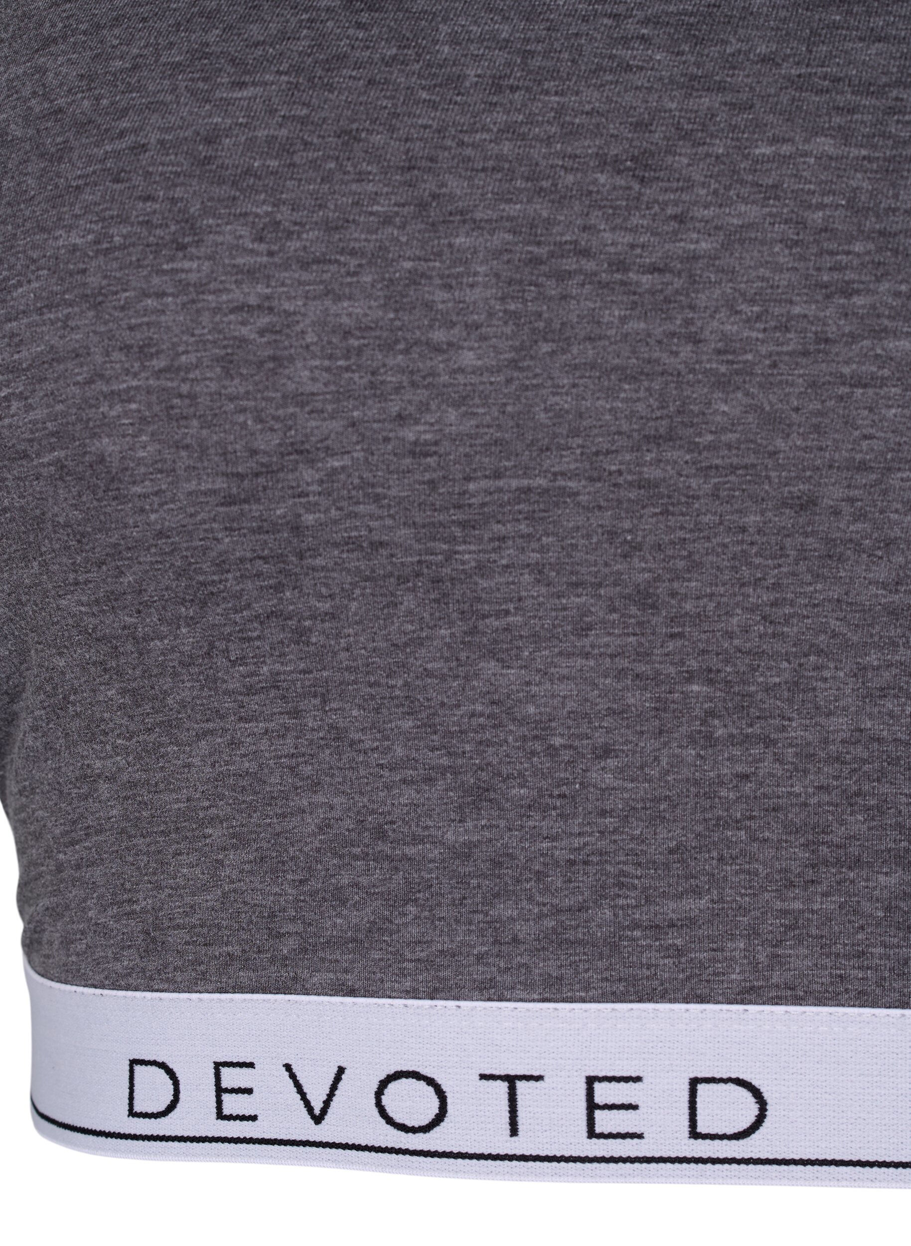 ZizziMelierter BH mit Rundhalsausschnitt, Medium Grey Melange, Packshot image number 3