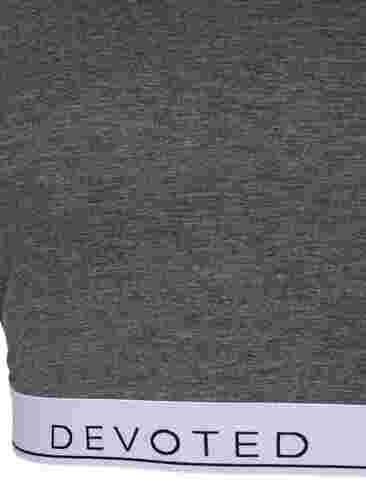 Melierter BH mit Rundhalsausschnitt, Medium Grey Melange, Packshot image number 3