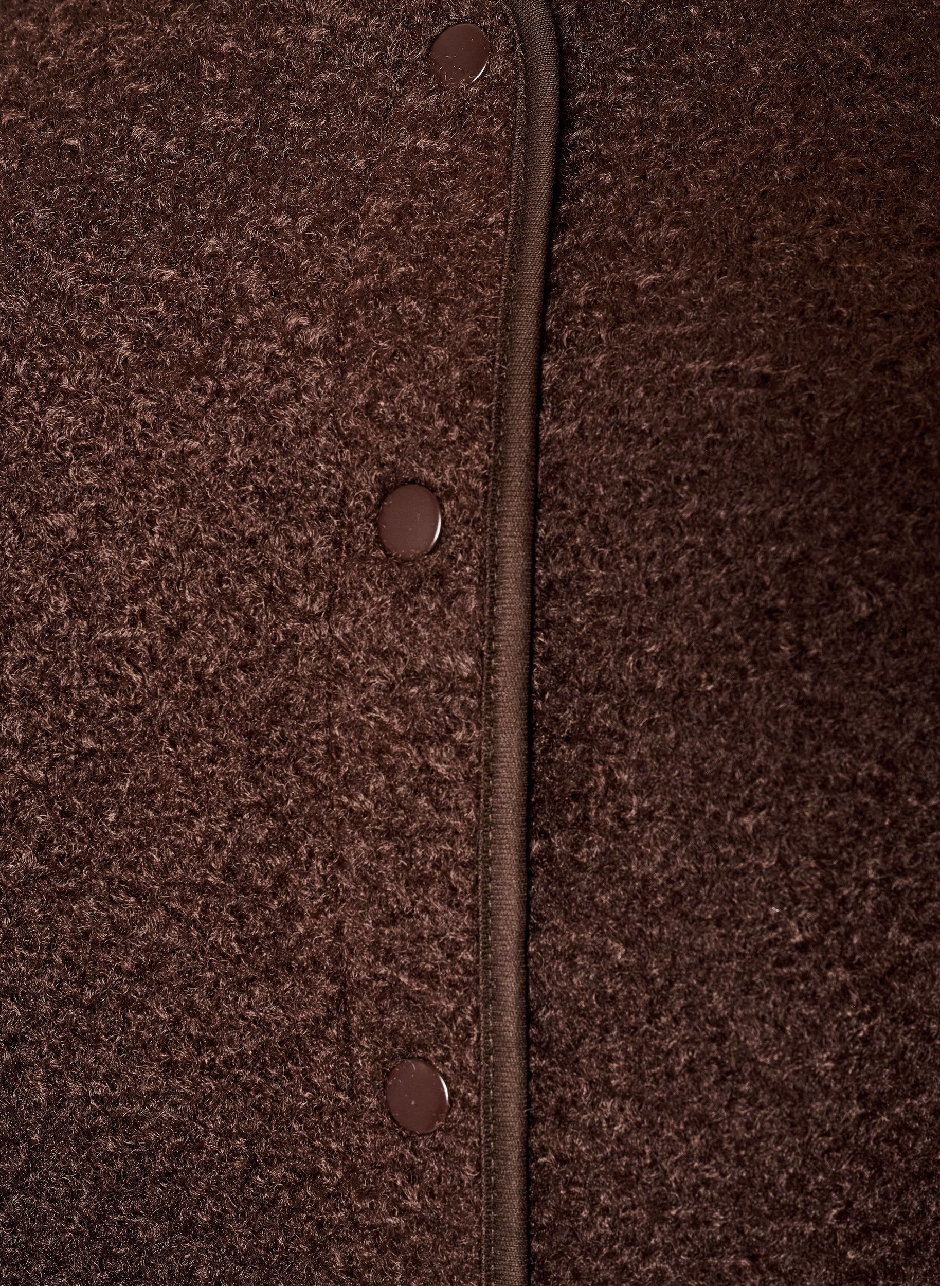 ZizziFleeceweste mit Druckkn&ouml;pfen und Seitentaschen, Braun, Packshot image number 2