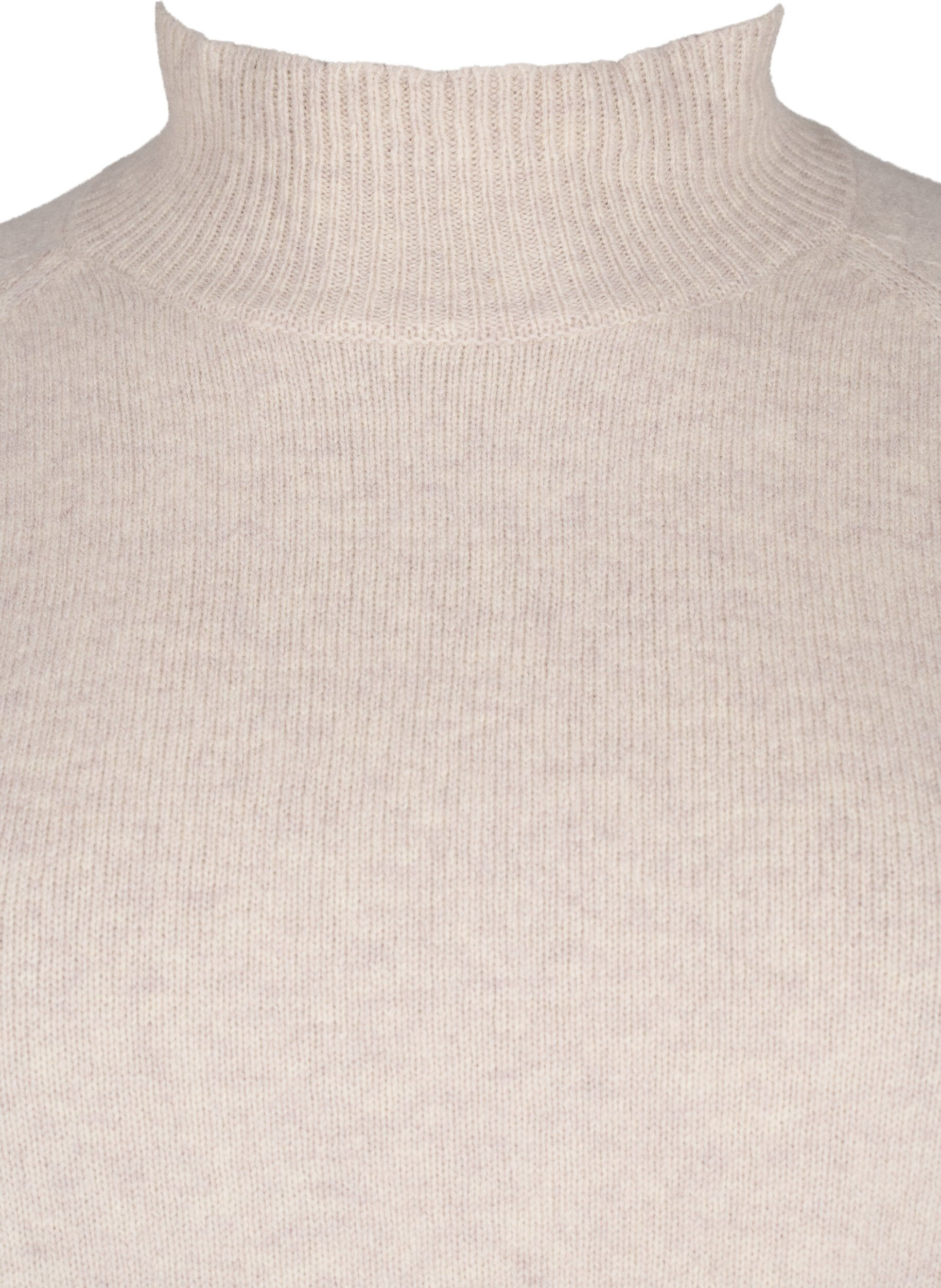 ZizziRollkragenpullover aus Merinowolle, Pumice Stone Mel., Packshot image number 2