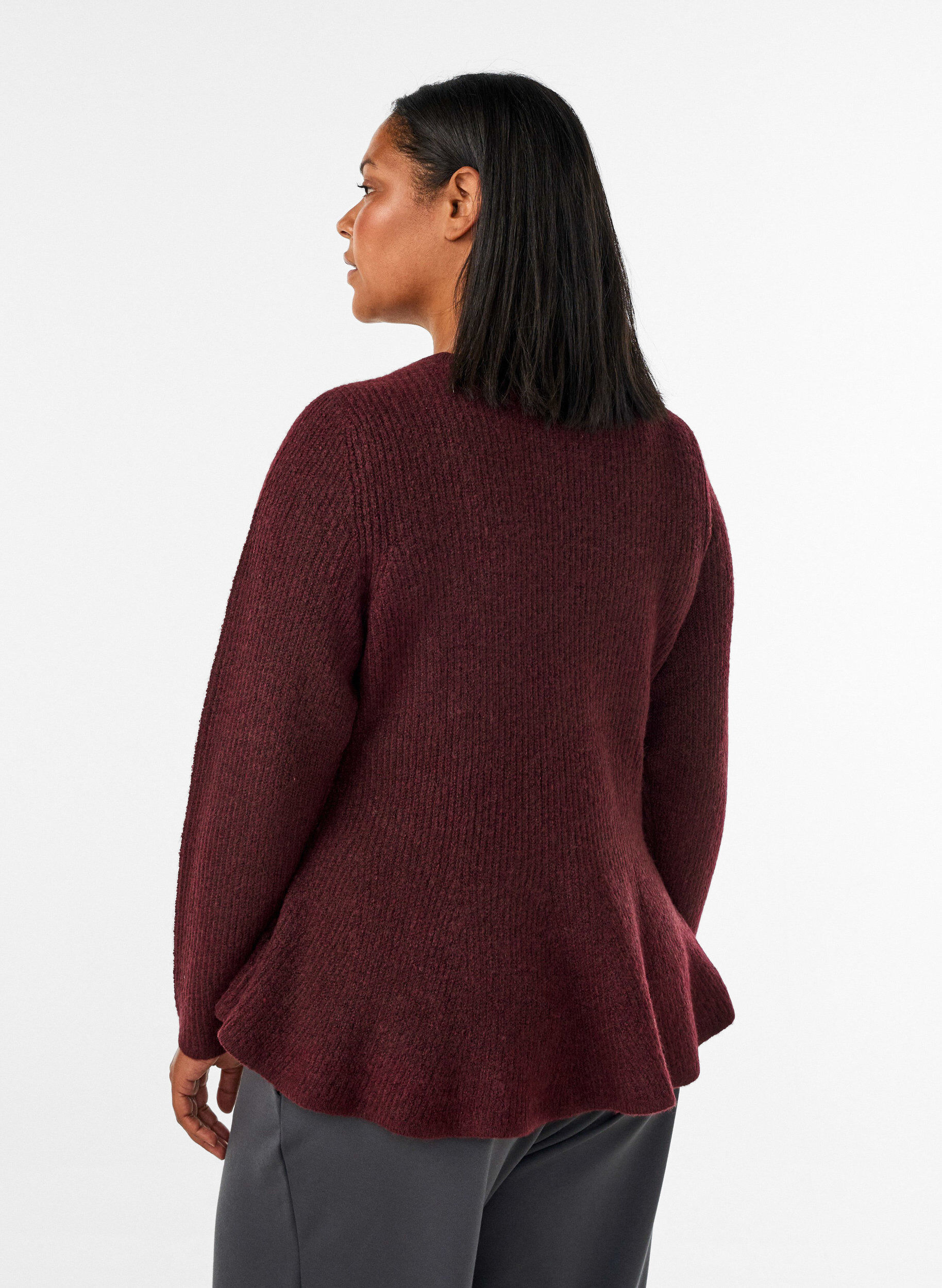 ZizziStrickbluse in A-Linie, Rot, Model image number 2