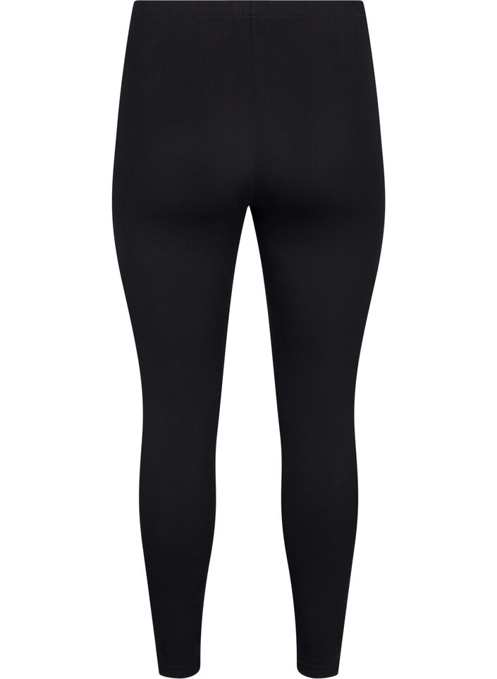 FLASH - 2-pack Baumwoll-Leggings., Schwarz, Packshot image number 1