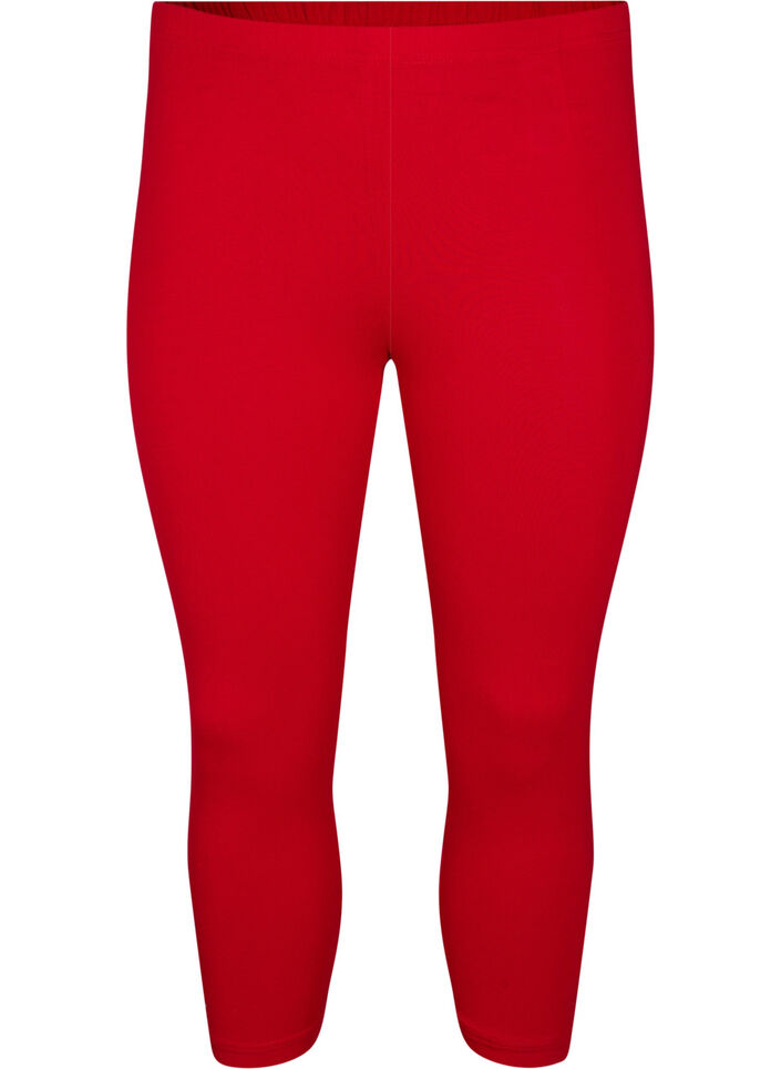 Basic 3/4-Leggings aus Viskose, Rot, Packshot image number 0