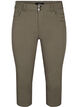 Eng anliegende Capri-Hose aus einer Viskosemischung, Dusty Olive, Packshot image number 0