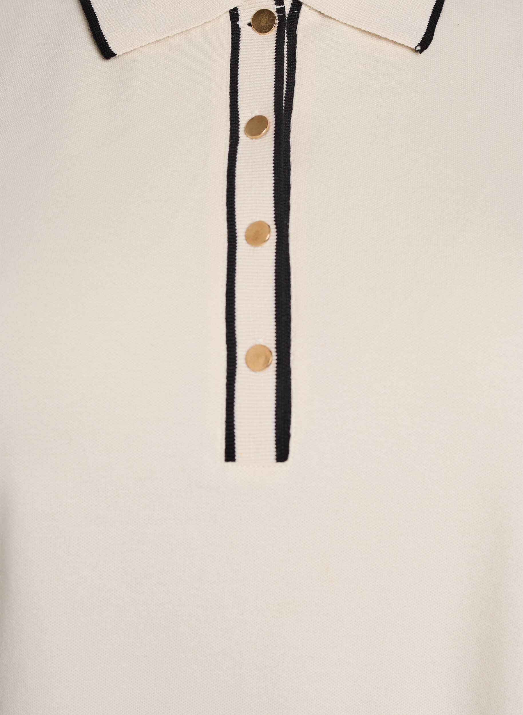 ZizziPoloshirt mit kurzen &Auml;rmeln, Beige, Packshot image number 2