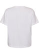 T-Shirt aus 100% Baumwolle mit kurzen &Auml;rmeln und Print, Wei&szlig;, Packshot image number 1
