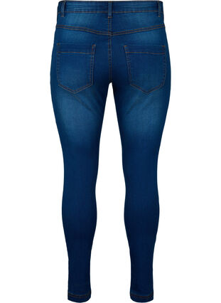 Slim Fit Emily Jeans mit normaler Taillenhöhe, Blue denim, Packshot image number 1