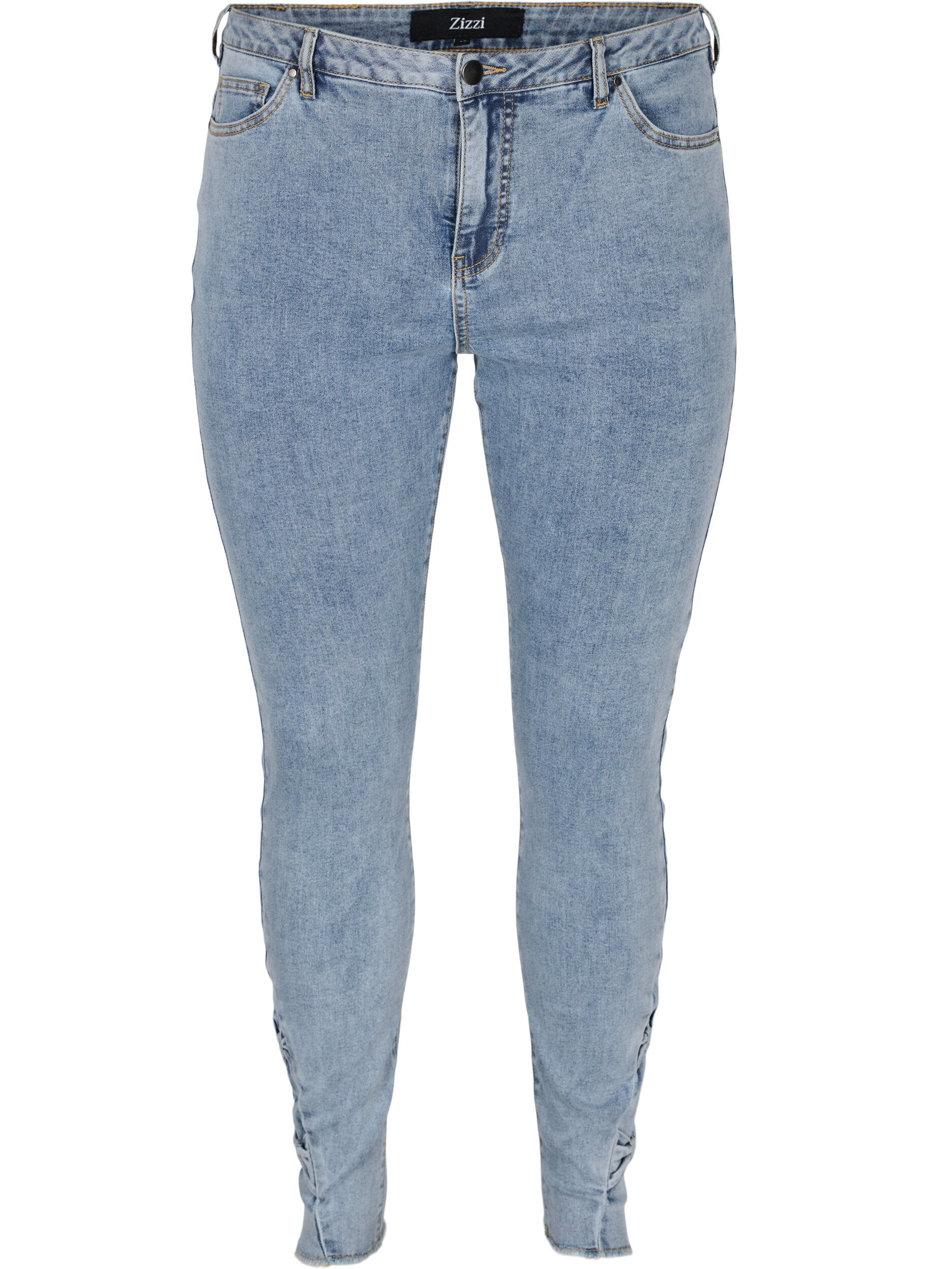 ZizziCropped Amy Jeans mit Schleifen, Light blue, Packshot image number 0