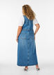 Midi-Latzkleid aus Denim, Blau, Model image number 1