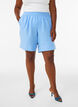 Shorts mit Taschen und hoher Taille, Blau, Model image number 0