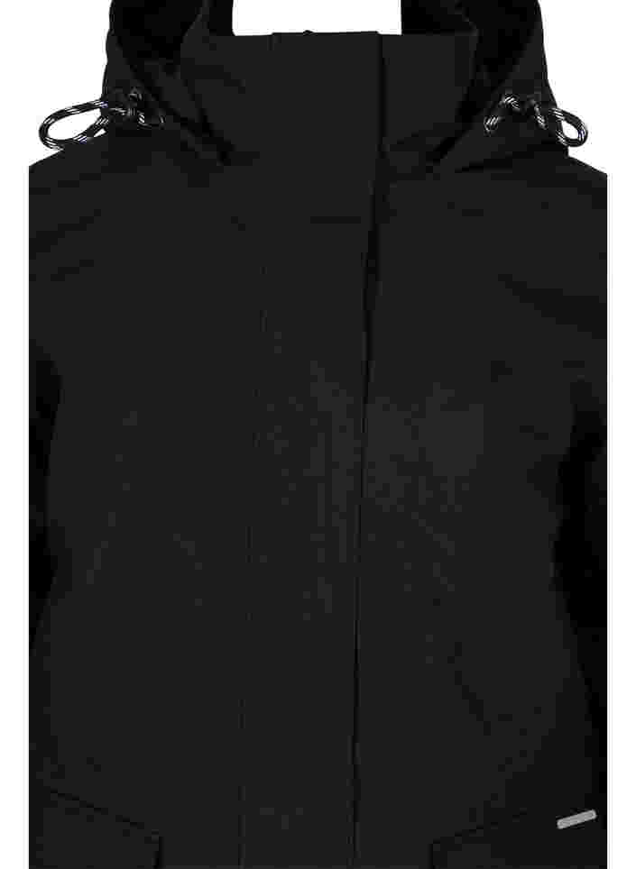 Winterjacke mit abnehmbarer Kapuze und Taschen, Black, Packshot image number 2