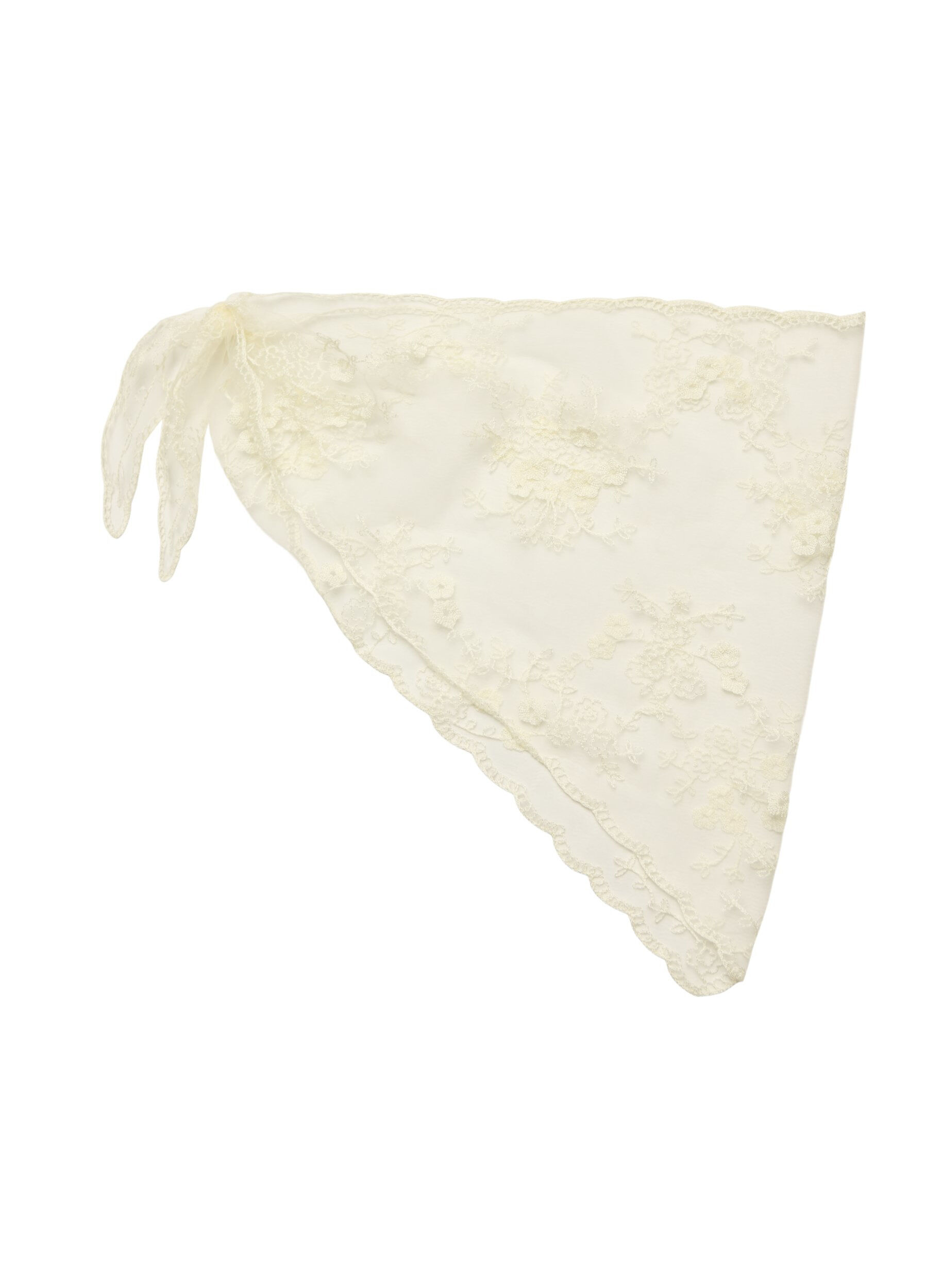 ZizziDreieckiges Spitzentuch, Beige, Packshot image number 0