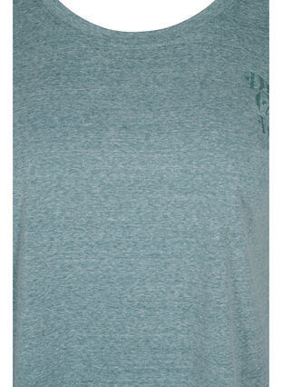 Meliertes T-Shirt aus Baumwolle, Sea Pine mel, Packshot image number 2