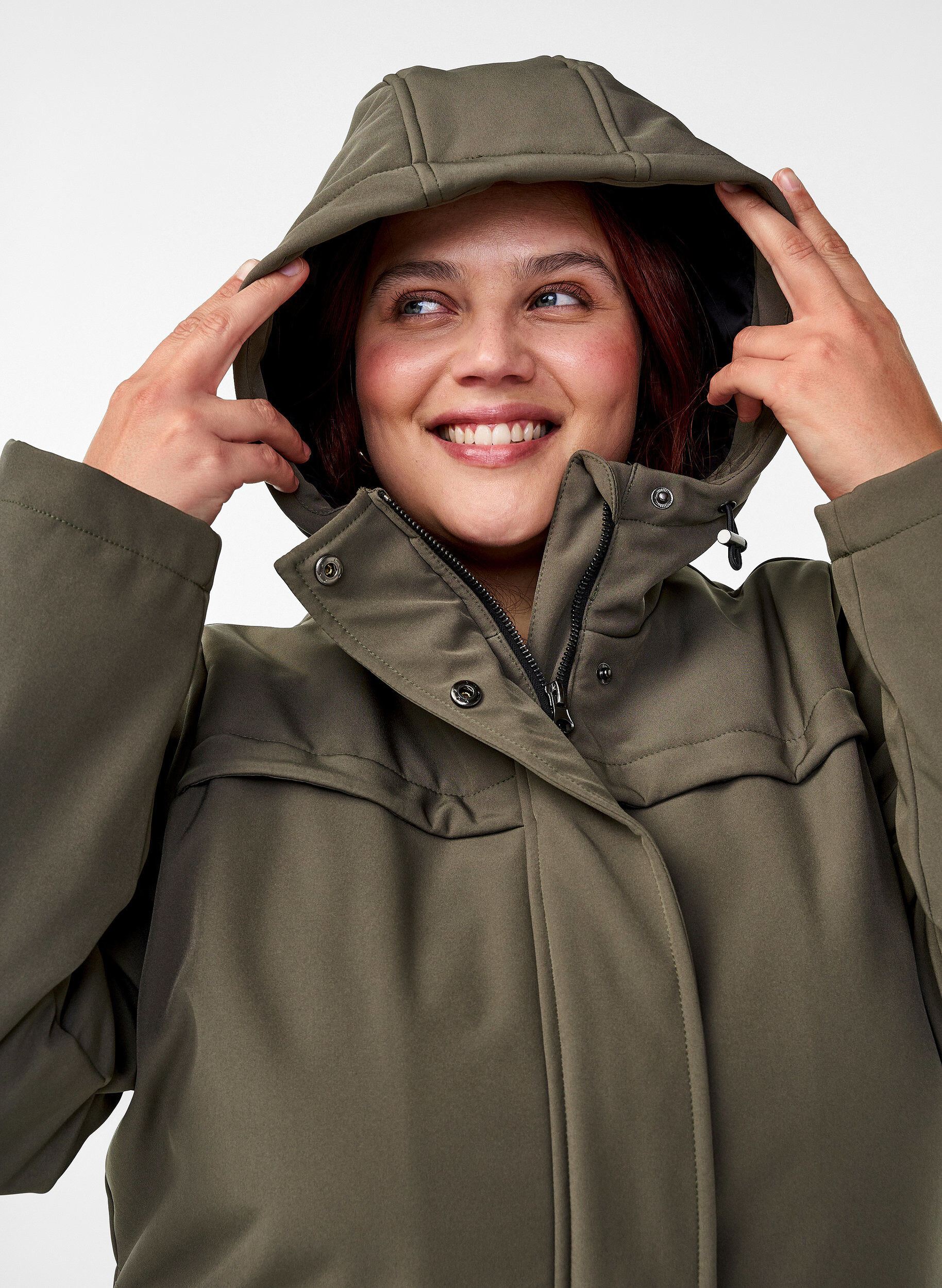 ZizziWasserabweisende Softshell-Jacke mit Steppfutter, Gr&uuml;n, Image image number 0