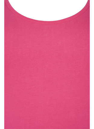 Solide Farbe Grundoberteil aus Baumwolle, Hot Pink, Packshot image number 2