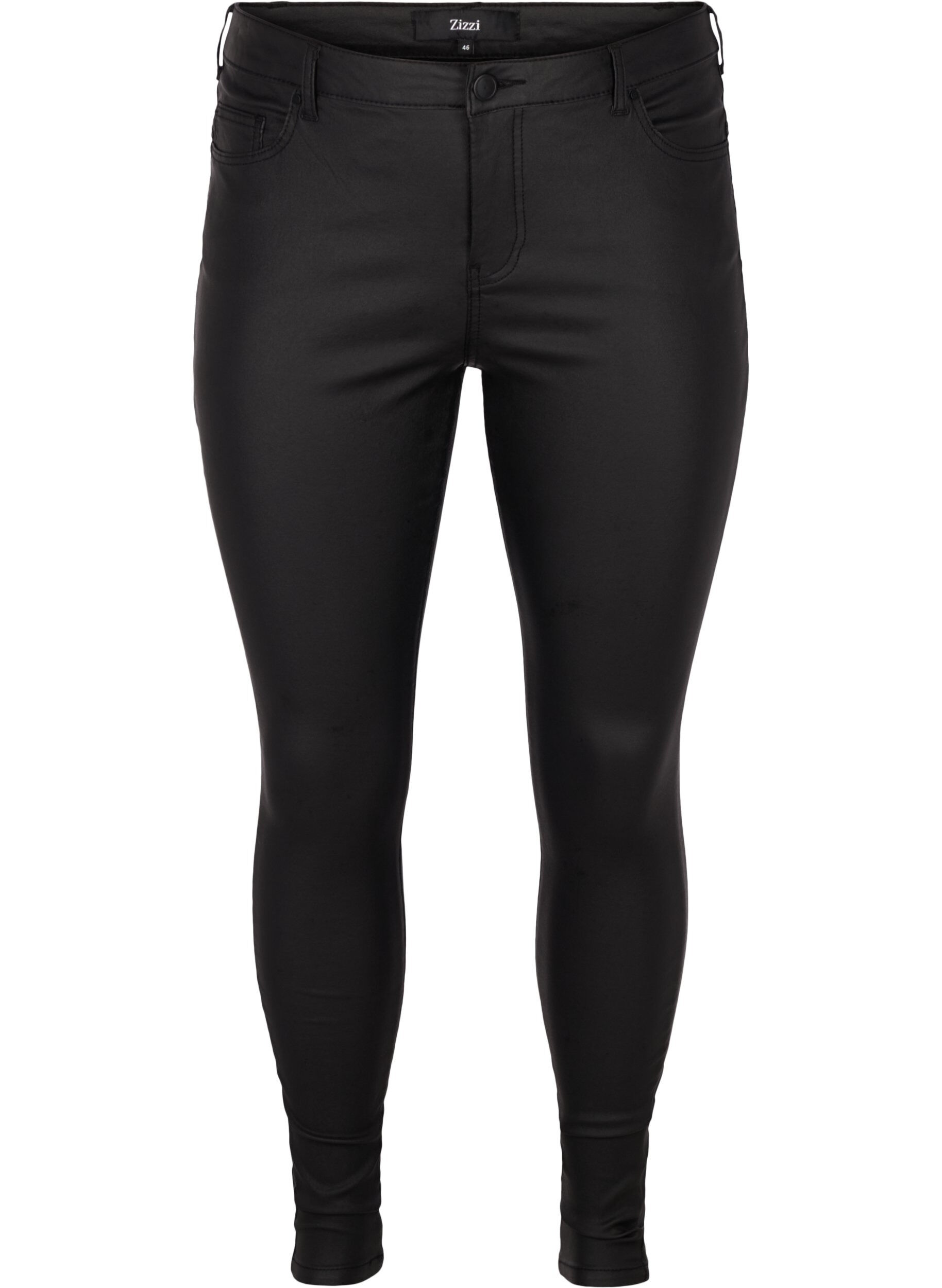ZizziCoated Amy Jeans , Black coated, Packshot image number 0