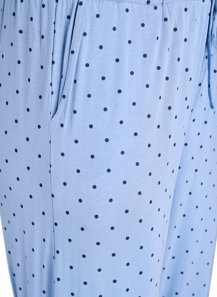 Schlafhose aus Modal mit hoher Taille, Blau, Packshot image number 2